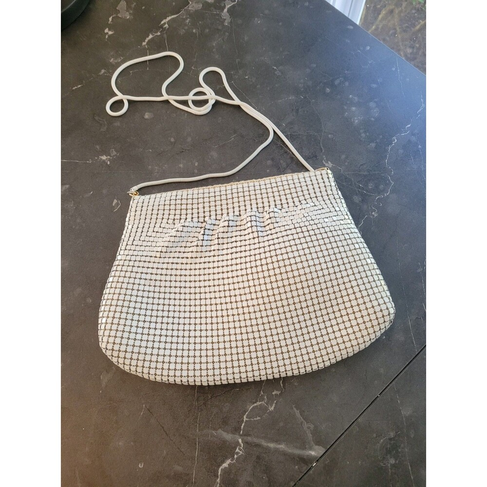 Beautiful White Beaded Evening Bag Or Clutch. Great Condition